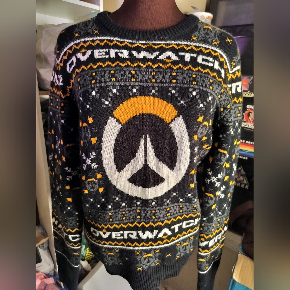 NWOT ThinkGeek Blizzard Overwatch Christmas Style Sweater